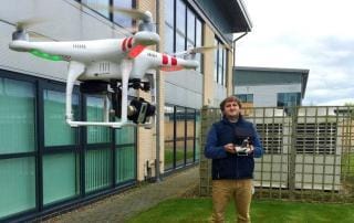 hire drone aerial video company to fly drone film production WaveFX aerial photography Cambridge professional drone pilot uk